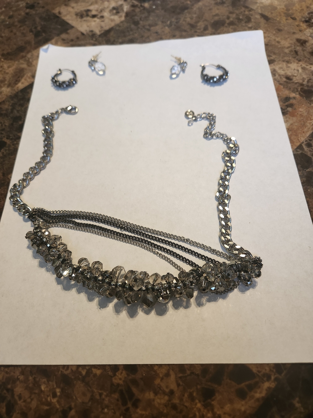 Simply Vera Vera Wang Silver Crystal Multi-Strand Necklace